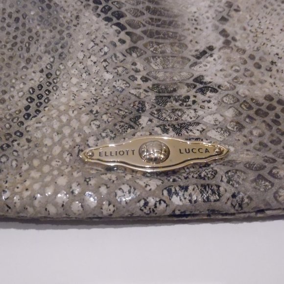 LOT 2: Elliot Lucca Rojo‎ Snakeskin Logo Crossbody Wristlet Bag Purse Wallet - Picture 3 of 10